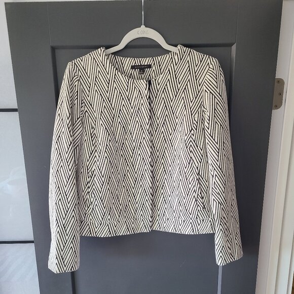 Banana Republic Zigzag Jacquard Knit Jacket Size M - Picture 1 of 8